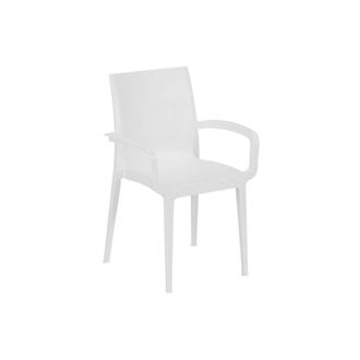 Dmora Silla De Exterior Buono, Una Silla, Hecha En Italia, Blanca