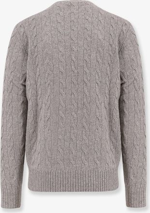 Polo Ralph Lauren Mens Cable-Knit Sweater Wool & Cashmere Grey