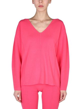 Helmut Lang V-Neck Sweater With Contrast Profile