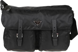 Prada Pattina Schoudertas - Heren - Schoudertassen - Zwart - ONE Size - Tassen