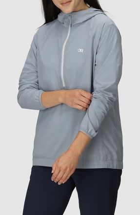 Outdoor Research Astroman Air Sun Half Zip Hoodie in Slate at Nordstrom, Size Xx-Large