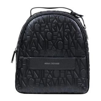 A|X Armani Exchange Backpacks, female, Black, Size: ONE SIZE Backpack with allover logo