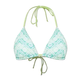 Casablanca Bikinis, female, Blue, Size: S Wavy Monogram Bikini Top