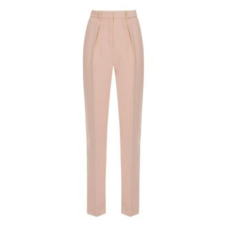 Elisabetta Franchi Lichtgewicht Cr&ecirc;pe Pantalon - Dames - Broeken - Roze - Maat: S Zijde