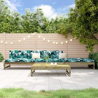 vidaXL Juego De Muebles De Jard&iacute;n 4 Pzas Madera De Pino Impregnada Vidaxl