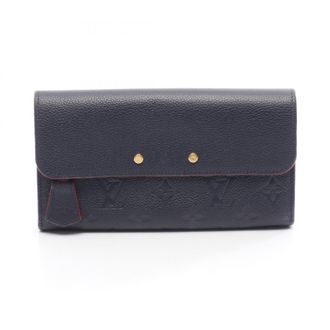 Louis Vuitton Marine Rouge Navy Monogram Empreinte Long Wallet (Bi-Fold) (Pre-Owned)