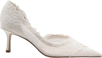 Jimmy Choo London Faiz Ivory Lace Pump