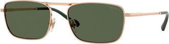 Vogue Eyewear VO4346S Polarized 51529A Mens Sunglasses Gold Size 56