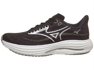Mizuno Womens Wave Rider 29 Sneaker In Black Sand- White