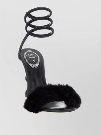 Rene Caovilla margot open toe sandals spiral strap