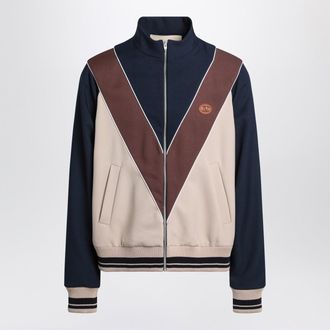 Valentino Zip Up Sweatshirt With V Logo Patch