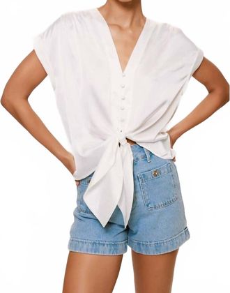 Hutch Ricci Tie Front Top In White