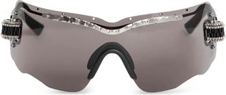 Kuboraum embellished mask sunglasses - Grey
