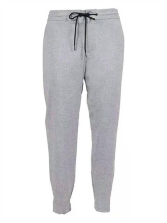 Tombolini Mens Viscose Flannel Drawstring Pant In Gray