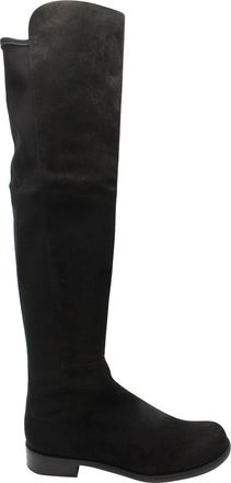 Stuart Weitzman 5050 Stretch Knee Boots in Black Suede