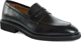 Bruno Magli Volano Penny Loafer in Black Leather at Nordstrom, Size 10.5