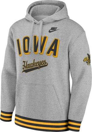 Nike Iowa Legacy Retro Mens Nike Mens College Pullover Hoodie in Grey | 02K30G1QIAV-MPS
