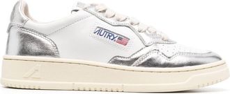 Autry White Sneakers with Silver Accents