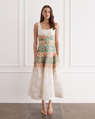 Aqua Blu Australia Phoebe Midi Dress in Doree at Nordstrom, Size X-Small