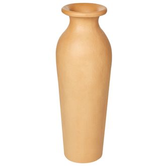 Beliani Jarr&oacute;n Decorativo Tradicional Terracota Hecho A Mano Decoraci&oacute;n Para El Hogar Naranja Muar