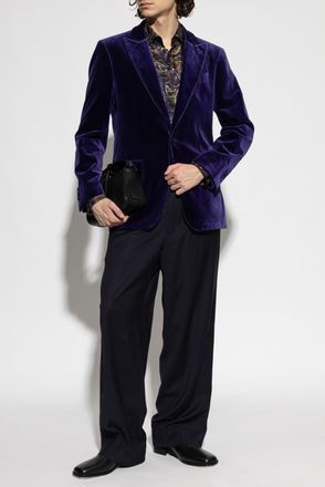 Etro Velvet Blazer, Mens, Purple