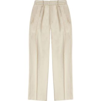 Fortela Janet Cotton Pleated Trousers in Camel at Nordstrom, Size 46 Eu