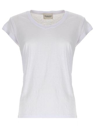 Isabel Marant Zankou Lightweight Linen Round-Neck T-Shirt