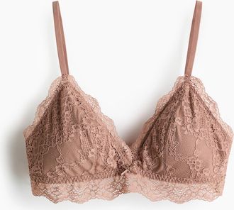 H&M Wattierter Soft-BH aus Spitze - Hellbraun