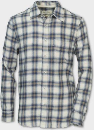 Purnell Jewellery Mens Garrison Plaid Flannel Shirt In Blue