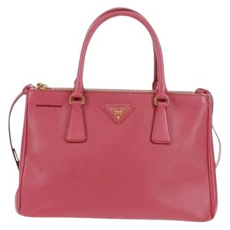 Prada Pre-owned Handbags, female, Pink, Size: ONE SIZE Pre-owned Double zip lux tote