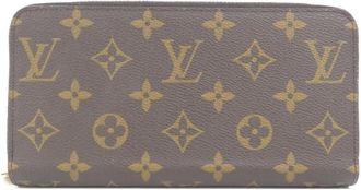 Louis Vuitton Fuchsia Marron Coated Canvas Long Wallet (Bi-Fold) (Pre-Owned)