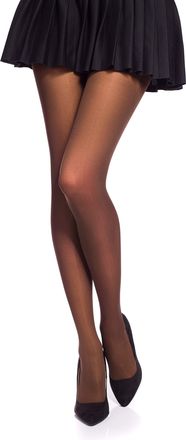 Romartex Colourful Microfiber 20 Denier Tights, L, dark brown