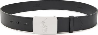 Polo Ralph Lauren Logo Leather Belt - Black - 32 (xxs)