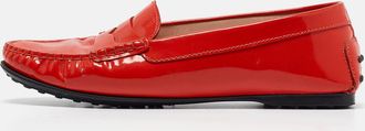Tod's Tods Red Patent Leather Gommino Loafers