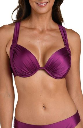 La Blanca Earth Underwire Bikini Top in Berry at Nordstrom, Size 12