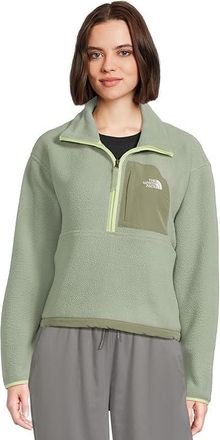 The North Face Yumiori Peak 1/2 Zip Jacket Womens Coat Slate Moss/Bark Mist : 2XL, Fleece/Polyester