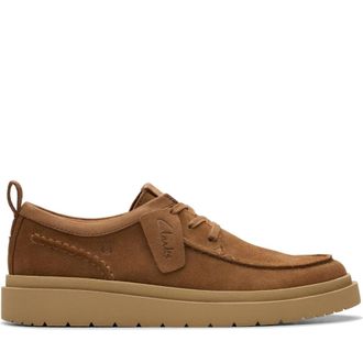 Clarks Stijlvolle Bruine Vrijetijdssneakers - Heren - Veterschoenen - Bruin - 40 EU - Su&egrave;de - Schoenen