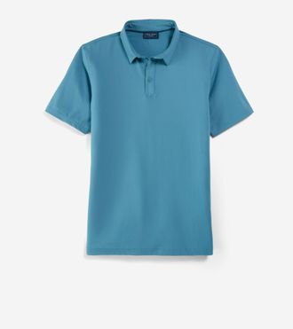 Cole Haan Mens Ashland Polo Shirt - Medium Blue Size Large