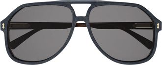 Gucci GG1042S 003 Mens Sunglasses Blue Size 60 - Free RX Lenses - Free RX Lenses