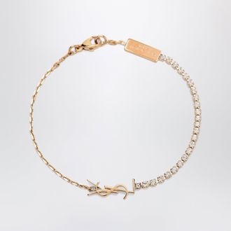Saint Laurent Bracciale con charme Cassandre dorato