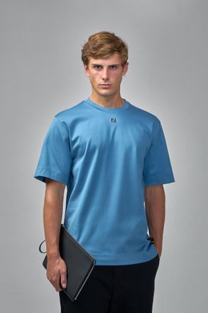Fendi Cotton T-Shirt with FF Metal Detail