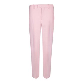 Burberry Dames, Broeken, Roze, Maat: S Wol