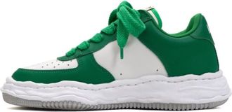 Miharayasuhiro WAYNE OG Sole Leather Low-top Sneaker White Green A08FW706-WHTGRN