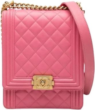 Chanel Pre-owned Vintage Schoudertas - Dames - Vintage Schoudertas - Roze - ONE Size - Leer - Vintage