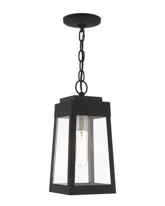 Livex Lighting Livex Oslo 1 Light Black Outdoor Pendant Lantern