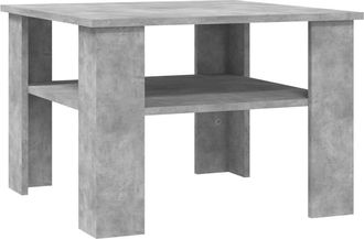 vidaXL Vidaxl - Mesa De Centro Madera Contrachapada Gris Hormig&oacute;n 60x60x42 Cm