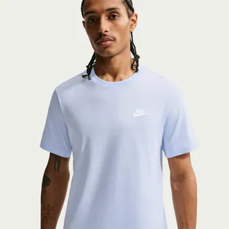Nike Mens Nike Sportswear Club T-Shirt in Blue | AR4997-408
