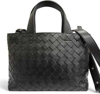 Bottega Veneta Black Leather Shoulder Bag (Pre-Owned)