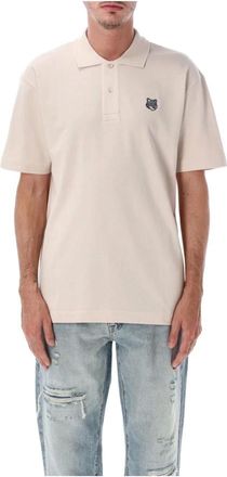 Maison Kitsun&eacute; Fox Head Comfort Polo - Tops - Hombre - Blanco - M