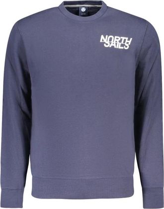 North Sails Katoenen sweatshirt met geribde boorden en ronde hals - Heren - Sweatshirts - Blauw - M - Katoen - Hoodies & sweatvesten